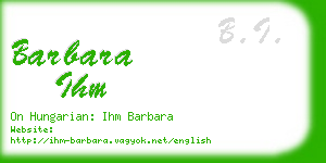 barbara ihm business card